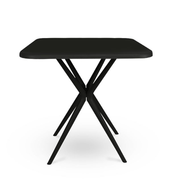 Buy Restaurant Table Square 4 Seated P/L Black Online at Best Price