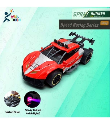 Picture of High Speed Racing Rechargeable Car with Light and Spray, Remote Control  (RC) Vehicle Toy Car for Kids (rc_spraycar_6912_r)