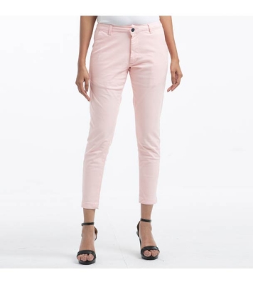 Picture of Chinos Solid Gabardine Pant for Women - Pink