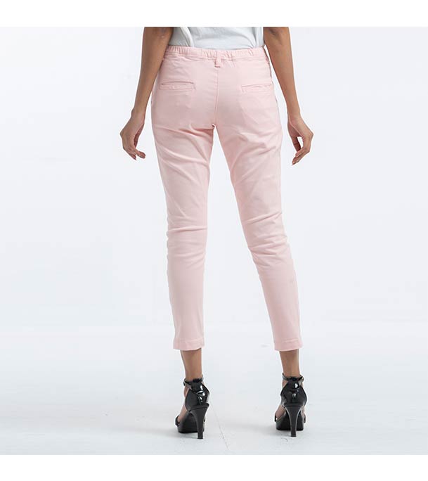 Picture of Chinos Solid Gabardine Pant for Women - Pink