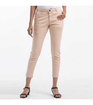 Picture of Chinos Solid Gabardine Pant for Women - Cream
