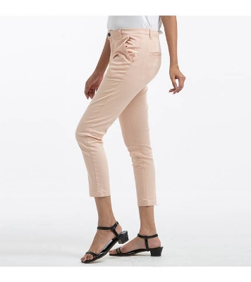 Picture of Chinos Solid Gabardine Pant for Women - Cream