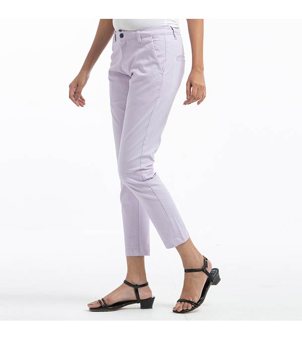 Picture of Chinos Solid Gabardine Pant for Women - Violet
