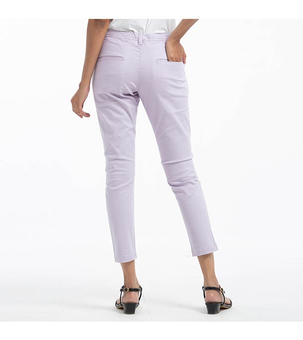 Picture of Chinos Solid Gabardine Pant for Women - Violet