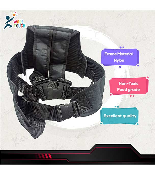 Picture of Adjustable Polyester Colorful Cartoon Design Child Riding Safety Belt Bag Harness Baby Carrier Bag (bike_carrier_belt_ran)