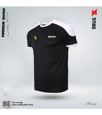 Picture of SMUG Stylish T-shirt Comfortable - New Contrast Design Black