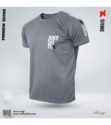 Picture of SMUG Exclusive T-shirt Fabric soft and comfortable - T Shirt For Man Ash