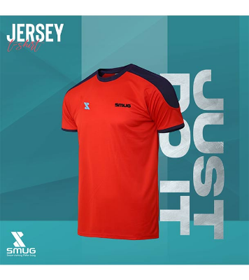 Picture of SMUG Stylish T-shirt Comfortable - New Contrast Design - Red