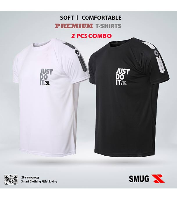 Picture of SMUG Premium Men's T-shirt -Combo (2 pc)- White, Black