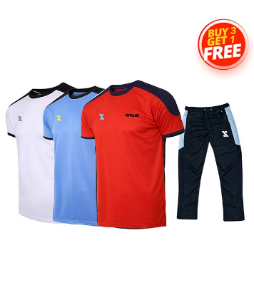 Picture of Stylish Combo - Comfortable And Soft Wear ( Buy 3 Jersey T-shirts And Get One Free Trousers)