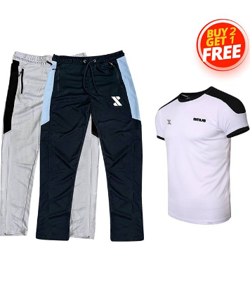Picture of Stylish Combo - comfortable and Soft wear (Buy two trousers get one jersey t-shirt free)