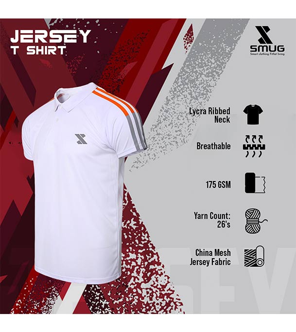 Picture of Smug Exclusive Polo Shirt - Fabric Soft And Comfortable - White