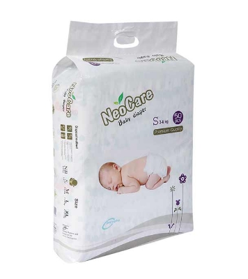 Picture of NeoCare Baby Diaper Small (S) Belt System (3-6kg) 50pcs 