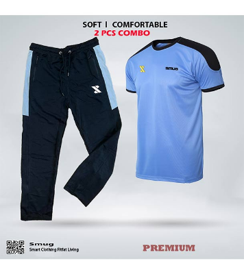 Picture of SMUG Stylish T shirt and Trouser Set For men - Soft and Comfortable