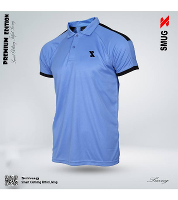 Picture of SMUG Premium Sky blue Polo Shirt - Fabric soft and comfortable