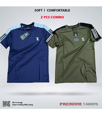 Picture of Smug Premium T-Shirt Fabric Soft and Comfortable-Combo-Jalpai, Navy