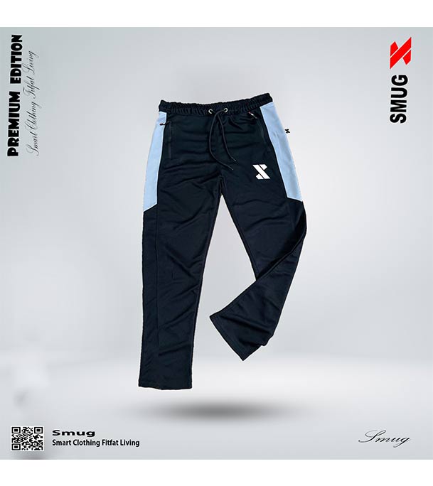 Picture of SMUG Stylish Trouser (China) Fabric soft and comfortable- Black - Trouser For Men