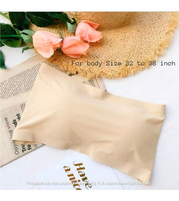 Picture of Strapless Padded Tube Silk Foam Bra For Women One Piece Bra Cream