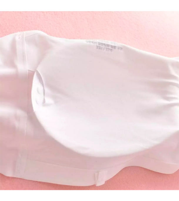 Picture of Strapless Padded Tube Silk Foam Bra For Women One Piece Bra White