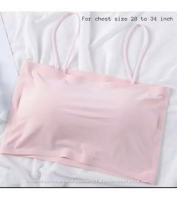 Picture of Ice Silk Strap Padded Body Shape Bra For Women Pink