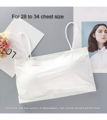 Picture of Ice Silk Strap Padded Body Shape Bra For Women White