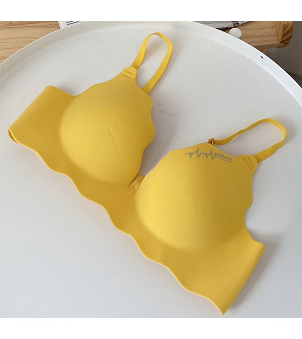 Picture of Importedd Premium Stylish New Design Padded Push Up Bra for Women-One Piece Yellow