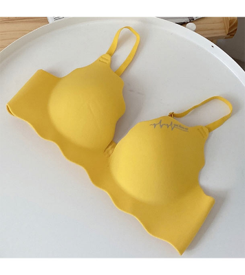 Picture of Importedd Premium Stylish New Design Padded Push Up Bra for Women-One Piece Yellow
