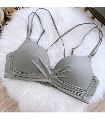 Picture of Comfortable and Breathable Padded Push Up Bra for Women - Bra Green