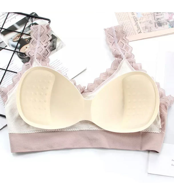 Picture of Stylish Soft Comfortable Lace Padded Bra for Women Skin
