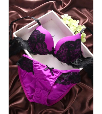 Picture of Comfortable and stylish Bra and Panty Set for Women - Bra Purple