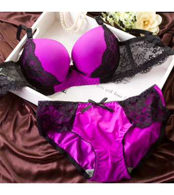 Picture of Comfortable and stylish Bra and Panty Set for Women - Bra Purple