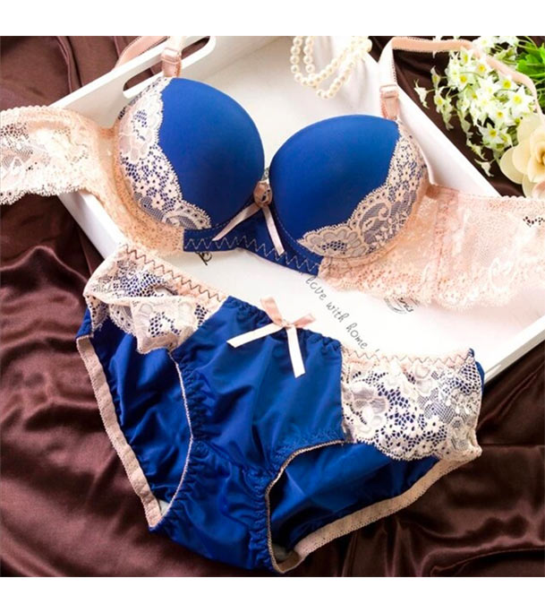 Picture of Comfortable and stylish Bra and Panty Set for Women - Bra Royal Blue