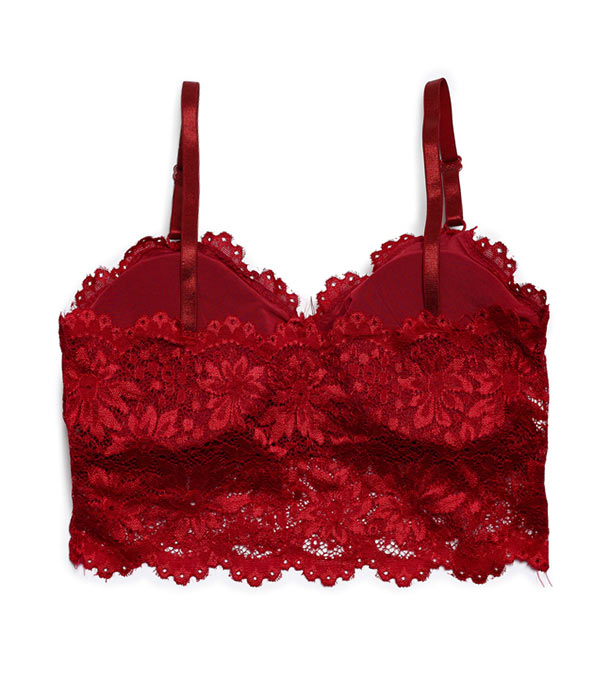 Picture of Stylish Comfortable Lace Padded Bra for Women Maroon