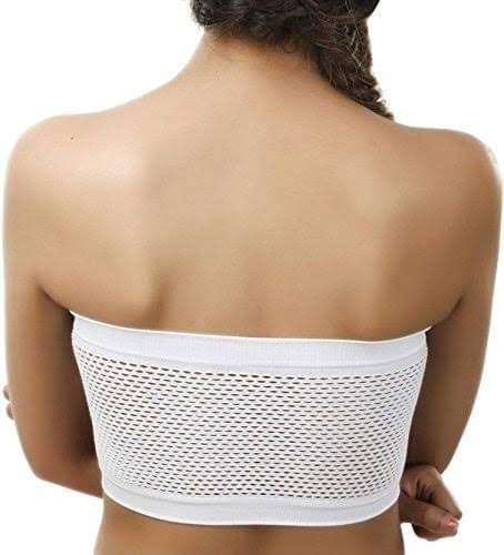 Picture of Imported Cotton Strapless Tube Bra For Women -One Piece White