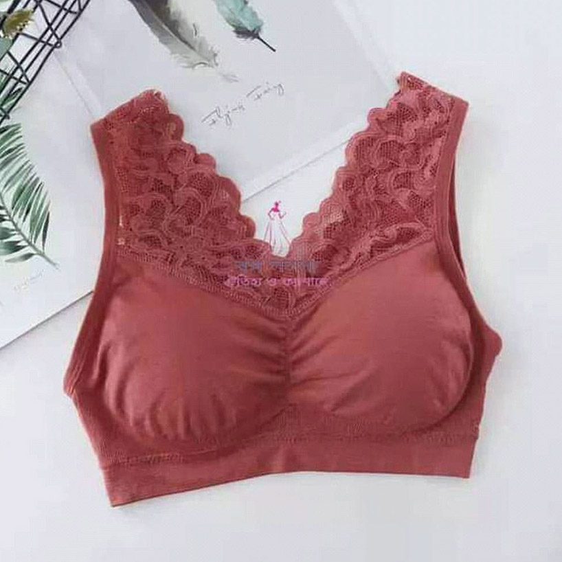 Picture of Imported Soft Breathable Push Up Women Bra Redish
