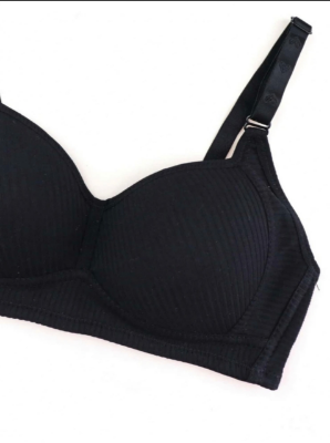 Picture of Comfortable and Breathable Padded Push Up Bra for Women Black