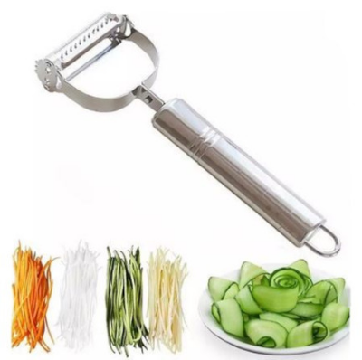 Picture of Vegetable Cutter and Peeler Stainless Steel Peeler Fruit Spud Speed Slicer Cutter silver -peeler