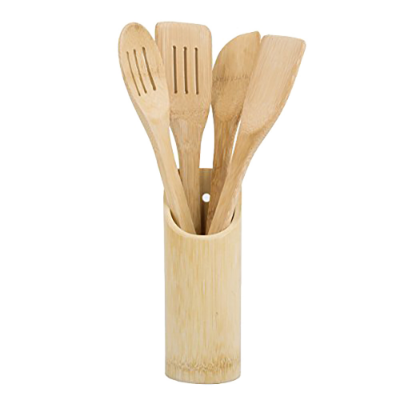 Picture of Bamboo Wood Made Kitchen Cooking Spoon Set 5PCS
