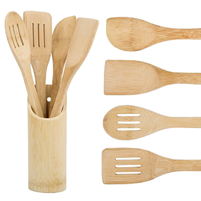 Picture of Bamboo Wood Made Kitchen Cooking Spoon Set 5PCS