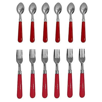 Picture of Spoon Set/ Cutlery Set/ HIGH QUALITY Stainless Steel Spoon Set 12-Pieces (Tea Spoon 6-Pieces & Fork Spoon 6-Pieces)