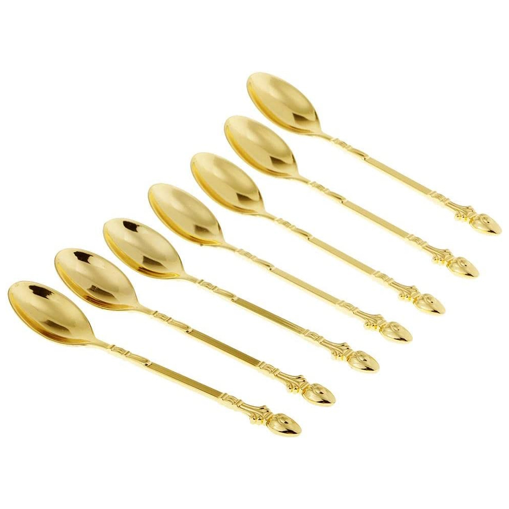 Picture of Spoon Set With Swan Stand - Golden