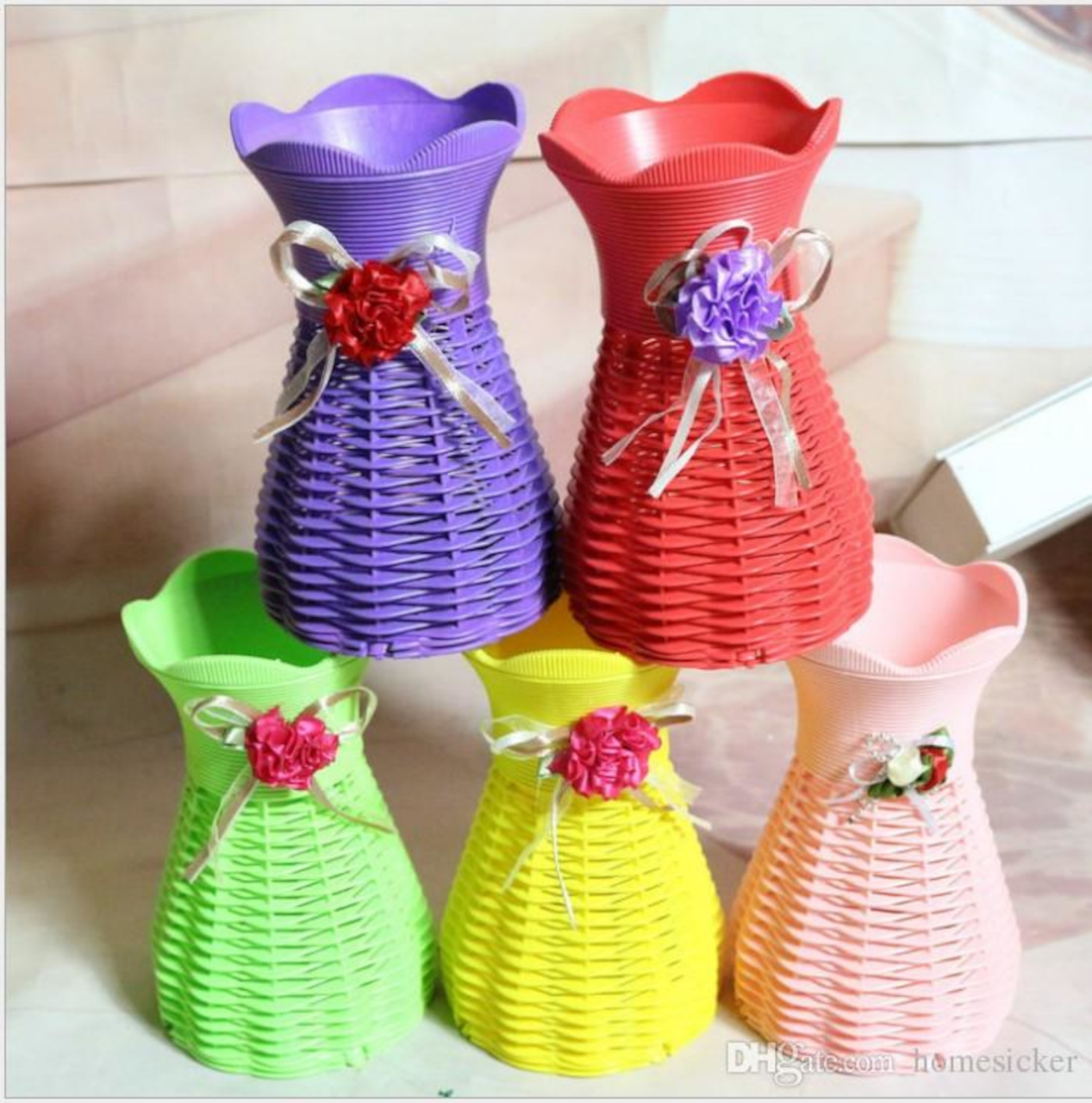 Picture of Flower Plastic Vase for Home Wedding Decoration - Excluding Flower