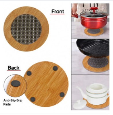 Picture of Dinning Table Mat/Wooden Nonslip Heat Pad For Kitchen - 1 pcs