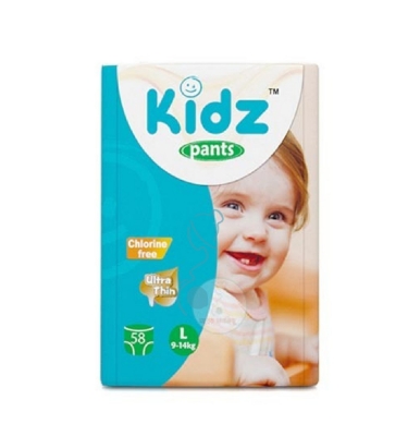 Picture of Kidz Baby Diaper L Pant System (9-14kg) 58pcs