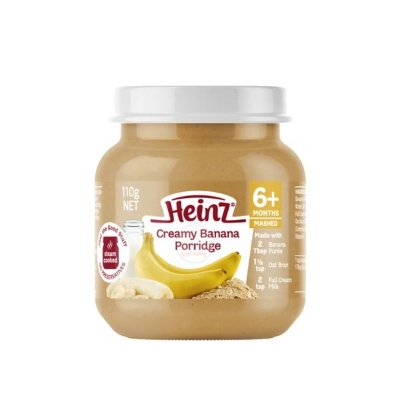 Picture of Heinz Creamy Banana Porridge Puree From 6+ Months 110g