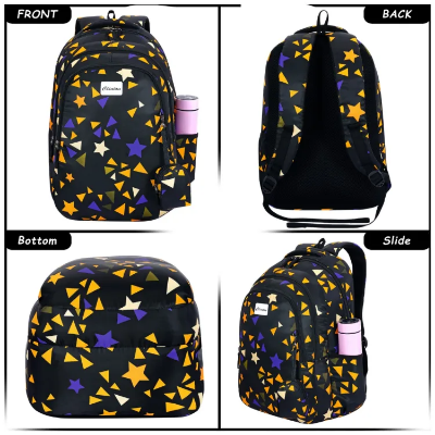 Espiral Star Print Children School Bags For Kids Satchel Primary Orthopedic Backpacks Angle Book Schoolbag with Coin Purse (19")