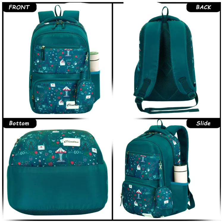 Espiral CLINTON Herschel Kids Heritage Backpack for Teenager School Bag Baby Cartoon Backpack Boys Girls Stitch Laptop Travel Bags (17")