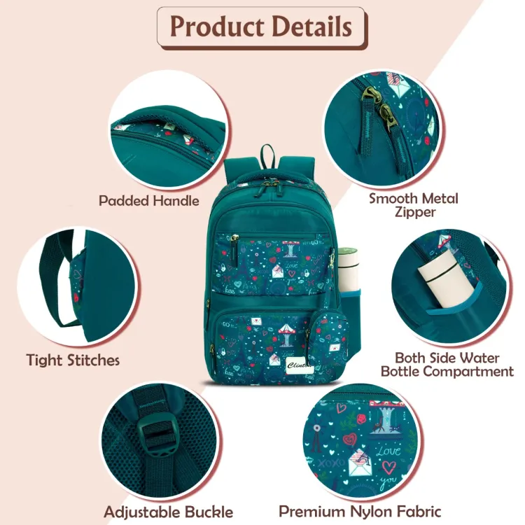 Espiral CLINTON Herschel Kids Heritage Backpack for Teenager School Bag Baby Cartoon Backpack Boys Girls Stitch Laptop Travel Bags (17")