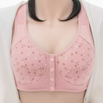 Picture of Printed Bra Maternity Bra Front Button Bra Silk Bra Comfortable Bra Ladies' Undergarments - Bra Sweet