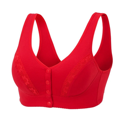 Picture of Front button bra four button bra premium quality bra maternity bra brestfeeding bra womens wear bra body fitting bra Red
